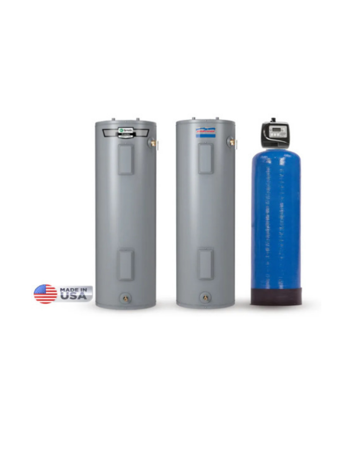 American high-performance water heaters with central filter — 30 to 120 gallons