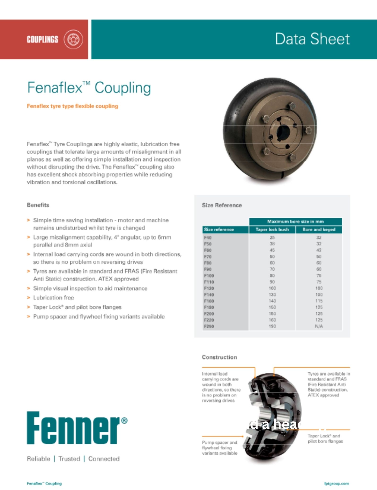 Fenner FENAFLEX Coupling datasheet preview
